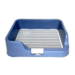 "Indoor Dog Potty Tray with 360° Protection - No Leak, No Spill, Easy Cleanup"